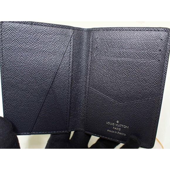 Louis Vuitton Chapman Pocket Organizer wallet Monogram LV Rhino Navy Blue w/box - Picture 8 of 12